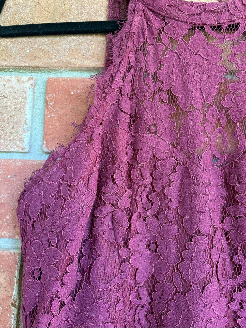 Lulu's Burgundy Lace Halter Maxi Dress - Picture 9 of 13